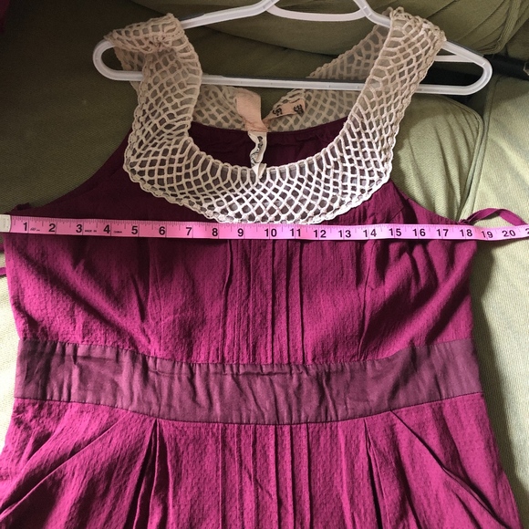 Burgundy Anthropologie dress size 8 - Picture 6 of 6